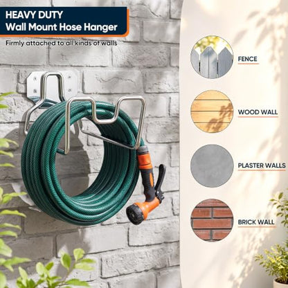 Joyfair Water Hose Holder, Metal Hose Holders for Outside Garden, 2PCS