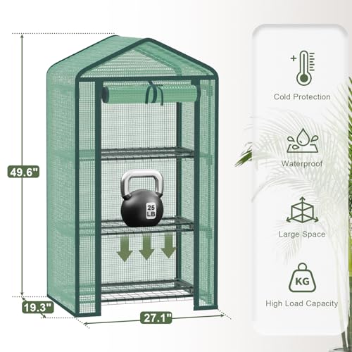 3-Tier Mini Greenhouse for Indoor Outdoor - style: 3-Tier