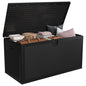 IDEALHOUSE 150 Gal Waterproof Blow Molded Resin Deck Box, Black - color: Black, size: 150 Gallon