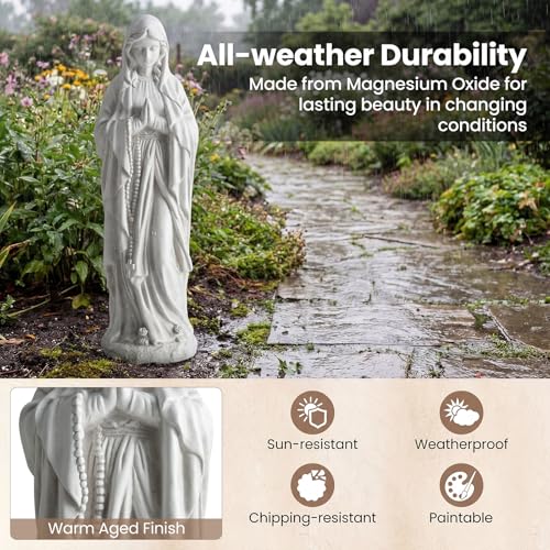 Giantex Virgin Mary Praying Statue 29.5", Blessed Mother Outdoor Statue - style: Virgin Mary – Praying