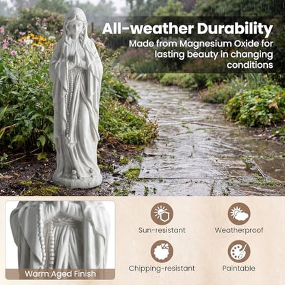 Giantex Virgin Mary Praying Statue 29.5", Blessed Mother Outdoor Statue - style: Virgin Mary – Praying
