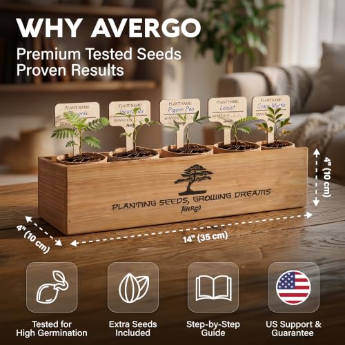 Bonsai Tree Kit Deluxe - Growing 5 Unique Japanese Bonzai Trees