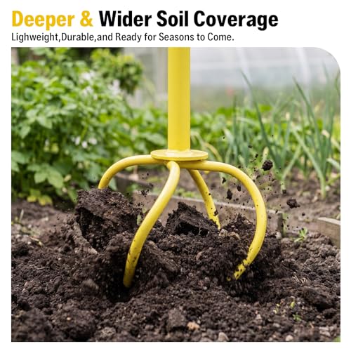 Gardening Hand Tiller, Manual Twist Tiller, Claw Cultivator Tiller
