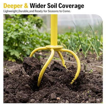 Gardening Hand Tiller, Manual Twist Tiller, Claw Cultivator Tiller