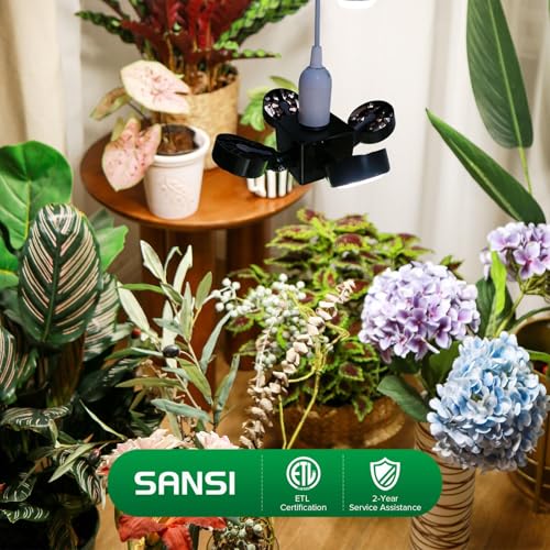 SANSI Grow Light for Indoor Plants, 40W Full Spectrum Dimmable, E26 Base - size: 40 Watts