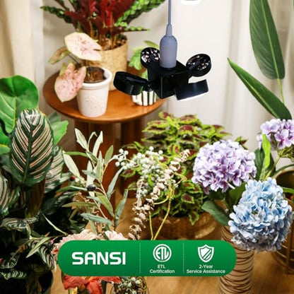 SANSI Grow Light for Indoor Plants, 40W Full Spectrum Dimmable, E26 Base - size: 40 Watts