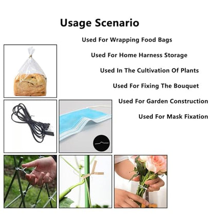 Twist Ties, Kraft Paper Twist Ties,Reusable Plant Ties,Utility Cable Bread Bag Twist Ties,Gift Paper Ties for Party Cello Candy Coffee Treat Bags Cake Pops - size: 40cm/15.75'' 500PCS