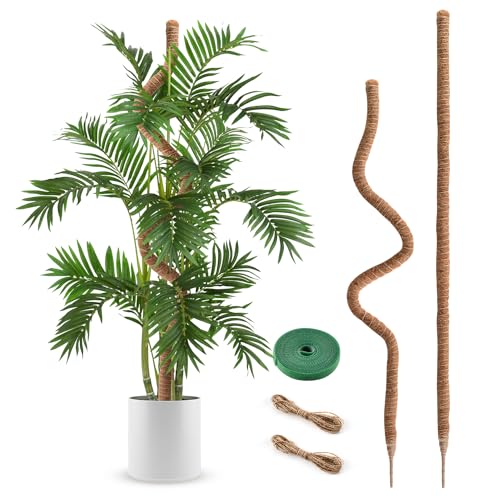 2 Pack Moss Pole 63 Inch Monstera Plant Sticks Support Tall Long Stakes - color: 2 Pack
