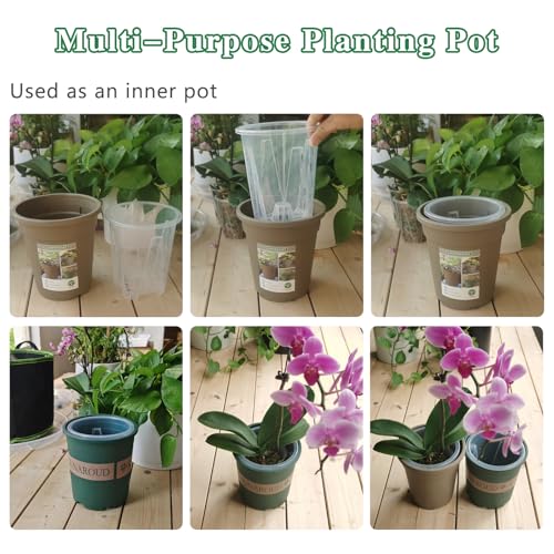 Orchid Pot 12-Pack: Clear Plastic 4.7-Inch Orchid Pots, Holes for Repotting, Indoor/Outdoor Flower Planter - size: 4.7''12pcs