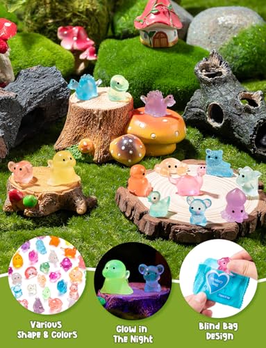 200Pcs Mini Glow in The Dark Resin Animal Blind Bags - style: BlindBags200Pcs