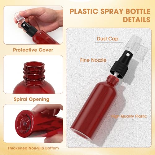 50Pack 4oz Spray Bottles 120ml Small Spray Bottle Bulk Fine Mist Sprayer - color: Red, size: 4oz-50PCS