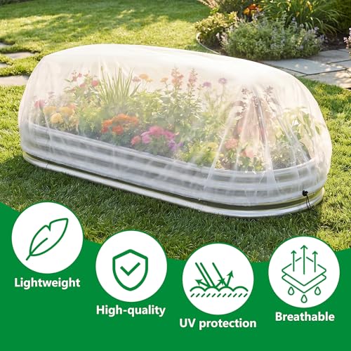 2Pcs Garden Raised Bed Plant Shade Cloth,Non-Woven Sunshade Cover for 4x2ft - color: 2 Pcs