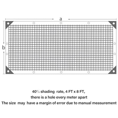 winemana 40% Shade Cloth for Garden, 4x8 FT Breathable Mesh Tarp Sun Shade - size: 40%-4 FT x 8 FT