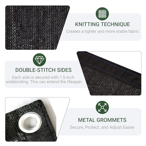 8 x 10 FT 55% Heavy Duty Shade Cloth Mesh Tarp - size: 55% - 8 x 10 FT