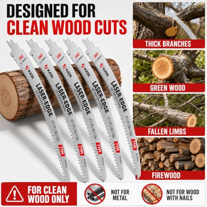 KATA 15 Inch Pruning Reciprocating Saw Blades, 7 TPI for Branches, 5 Pack - color: 5-Pack – Property Maintenance