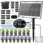 Solar Drip Irrigation System Kit, Auto Plant Waterer for 15 Pots - color: 307 + 1 bucket + 10 flowerpots