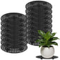 HAKZEON 15 PCS Plant Pot Elevator, 30 cm 12 Inch Round Plastic Plant Risers, Flower Pot Stand for Indoor Outdoor, Black