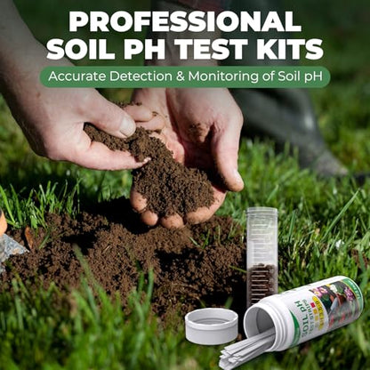 Soil pH Test Kit: 125 Soil pH Test Strips with Measuring Cylinders
