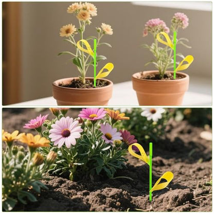 100 Pack Yellow Sticky Traps for Plant Gnats - Fungus Gnat Killer