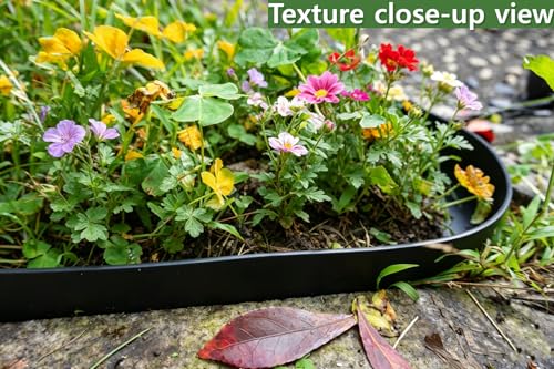 Anleolife 40FT NO-DIG Garden Landscape Edging with 48 Spikes, 2IN Black - style: 40FT+48pcs Anchoring Spikes