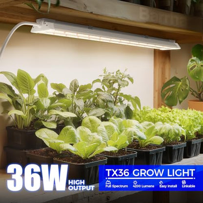 Barrina TX36 2FT LED Grow Light, 36W(200W Equivalent), Full Spectrum - color: GrowForce Spectrum, size: 2FT-36W-1P