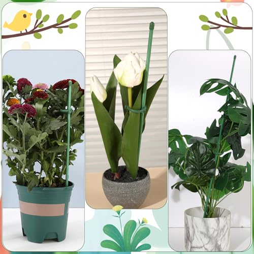 30 Pcs 12 in Adjustable Plant Sticks Green