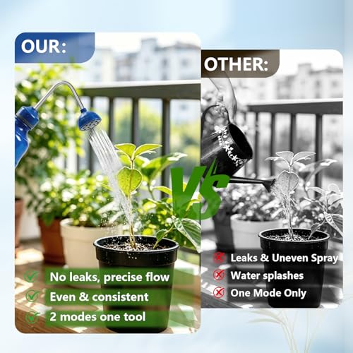 2 Pack 450ML Small Watering Cans, 2 in 1 Spray Head for Plants, Blue - size: Blue-2pcs