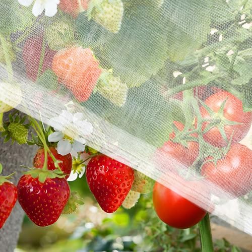 RAINFLOW Garden Netting 10 x 5 FT - 60 Mesh Plant Cover for Raised Beds