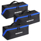 WORKPRO 10" Tool Bags, 3 Pack Zipper Tool Pouch with Wide Mouth Design - color: Black