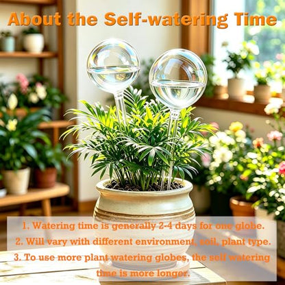 Plant Auto Watering Globes, Self Watering Planter Insert When on Vocation - color: Clear-2pcs