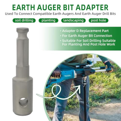 327687-6 Earth Auger Bit Adapter D Compatible with Makita