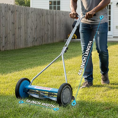 American Lawn Mower Company 2415-16 16-Inch 5-Blade Reel Push Lawn Mower - size: 16" 5 blade, 2.0