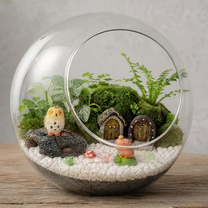 42 Pcs Mini Fairy Garden House Landscape Accessories Kit