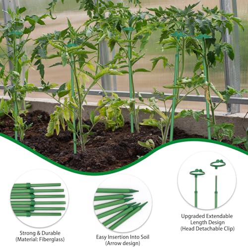Extendable Plant Stakes, Length Scalable From14.3to25IN Plant SupportStakes - size: 25Inches 7Pack