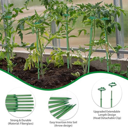 Extendable Plant Stakes, Length Scalable From14.3to25IN Plant SupportStakes - size: 25Inches 7Pack