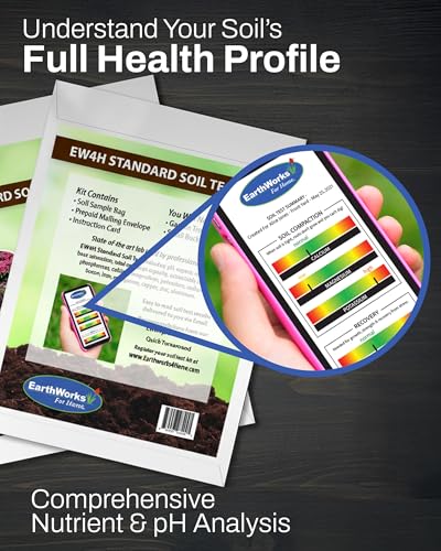 EarthWorks for Home Soil Test Kit, pH and Nutrient Lab Analysis, 1 kit
