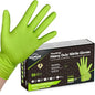 TitanFlex Heavy Duty Industrial Nitrile Gloves with Raised Diamond Texture, 8-mil, Latex Free (Green/Dark Green/Yellow) - color: 01 Green (50ct), size: Medium