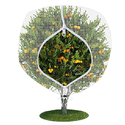 FONUNO Fruit Tree Netting with Zipper Birds Netting for Fruit Trees, White - color: White, size: 71 x 75 inch - 1 Pack