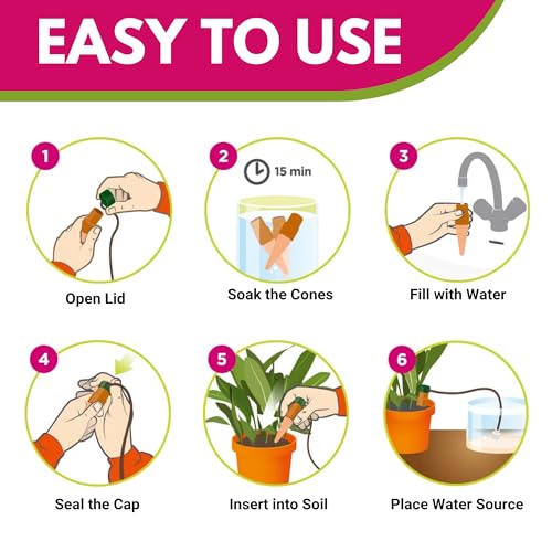 Blumat Classic XL Self-Water Stakes for Indoor Plants - 2 Pack - for Indoor - size: 2 Pack
