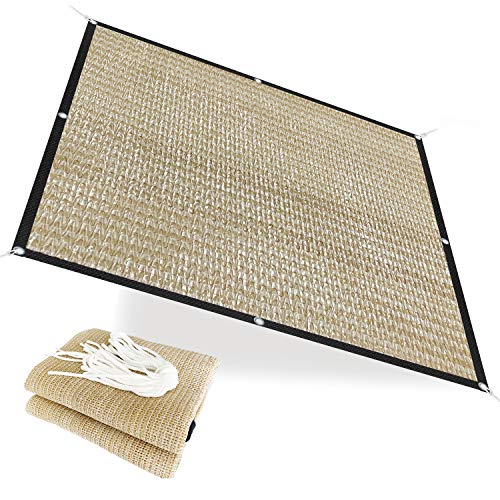 Alion Home HDPE 50% Sun Block Garden Netting Mesh - Beige (6' x 20', Beige) - color: Beige, size: 6' x 20'
