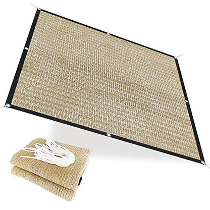 Alion Home HDPE 50% Sun Block Garden Netting Mesh - Beige (6' x 20', Beige) - color: Beige, size: 6' x 20'