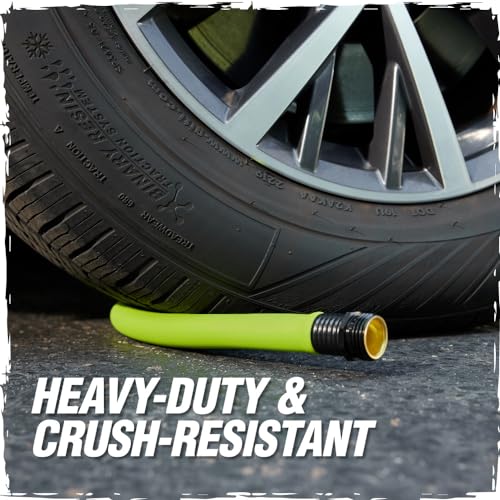 RUGGED RHINO Heavy Duty Garden Hose 75ft x 5/8in, Green and Black - color: Green/Black, size: 75 Feet