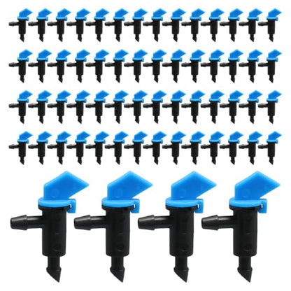60 Pack Garden Flag Irrigation Dripper, Blue, 2 GPH - color: Blue