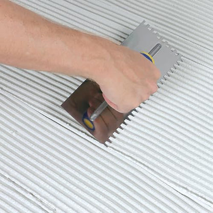 QEP Comfort Grip Stainless Steel Trowel Square-Notch 1/4" x 3/8" x 1/4"
