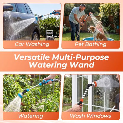 Chumia 2 Pack 18" Watering Wand for Garden Hose, 8 Spray Patterns
