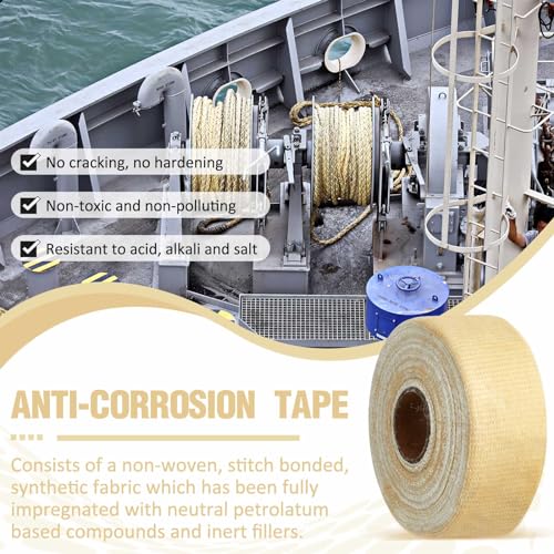 2 Pcs 2" X33' Corrosion Protection Pipe Tape Grease Tape - size: 2" X33'