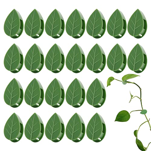 60 Pcs Plant Climbing Wall Fixture Clips, Self-Adhesive Hook for Vines - color: 60Pcs-Leaf Shaped
