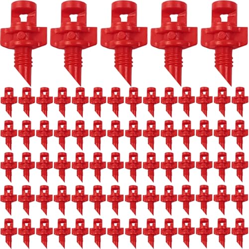 RONYOUNG 210PCS 360 Degree Misting Nozzle Irrigation, Sprinklers Sprayer for Garden Irrigation System, Micro Sprayer Refraction Automizing Drippers