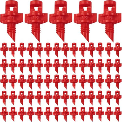 RONYOUNG 210PCS 360 Degree Misting Nozzle Irrigation, Sprinklers Sprayer for Garden Irrigation System, Micro Sprayer Refraction Automizing Drippers