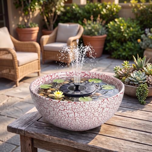 Succulent Pots 12 Inch, Ceramic Bonsai Planter, Texture Red - color: Texture Red-1, size: 12 Inch